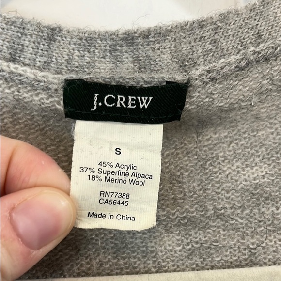 J. Crew V Neck Button Down Grandpacore Alpaca & Wool Sweater Cardigan - Size S - Picture 12 of 13